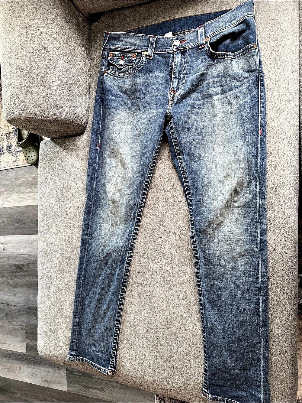 True Religion Billy Bootcut Jeans in Blue Waist 36
